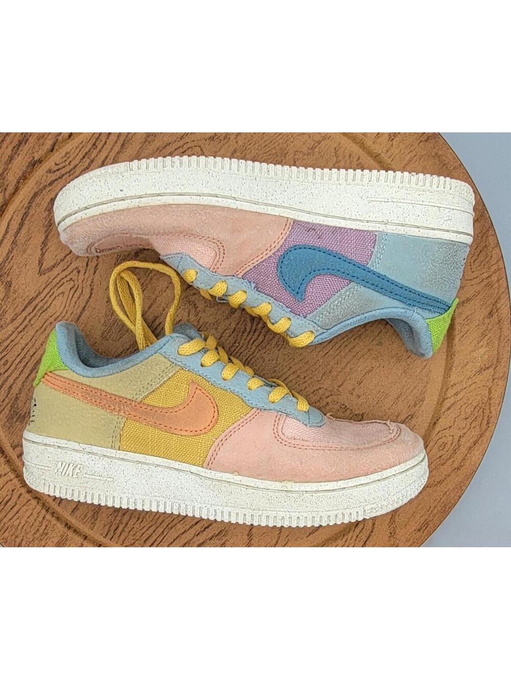 Nike Air Force 1 LV8 1Y Kids Sneakers Pastel Pink Blue Yellow DM1008-700